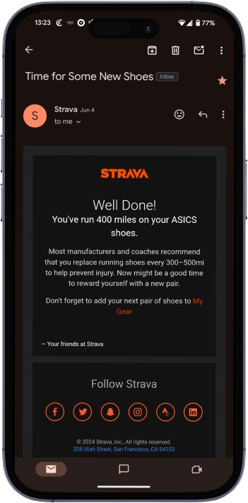 Strava actionable insight