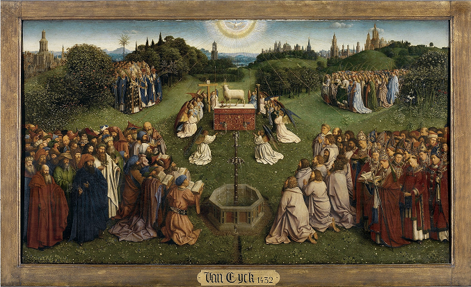 The Ghent Altarpiece (1432) by Jan and Hubert van Eyck.